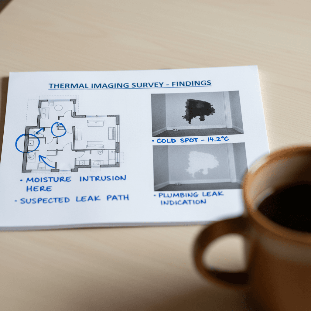 Detailed energy audit report with thermal images and notes