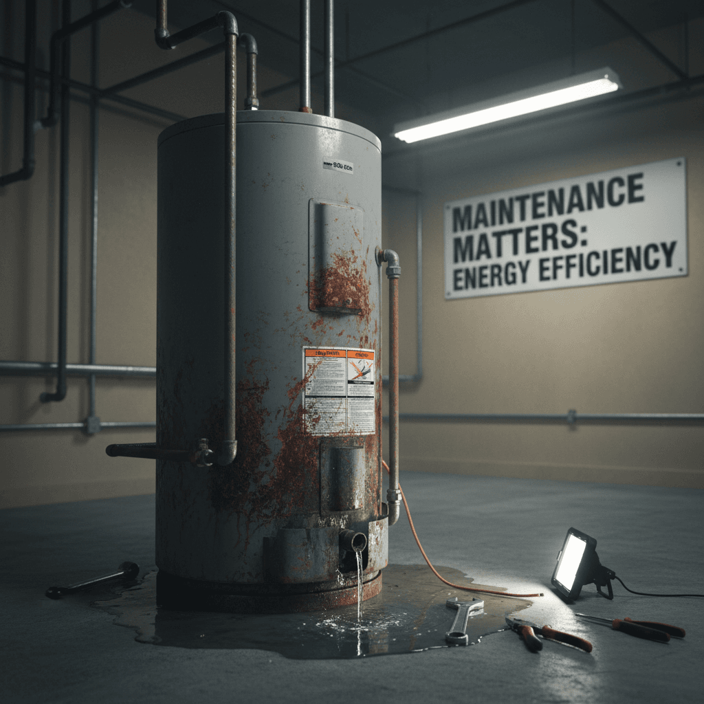 Hot water heater efficiency inspection