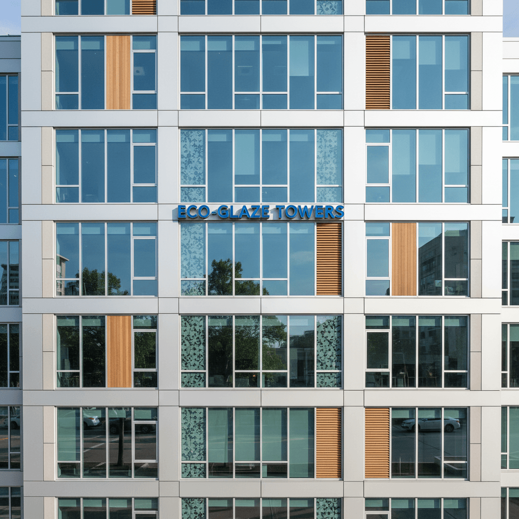 Commercial building with modern energy features