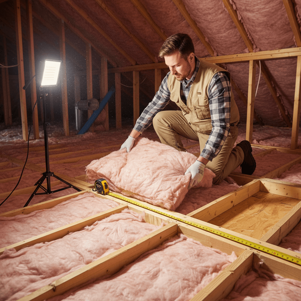 Assessing attic insulation depth